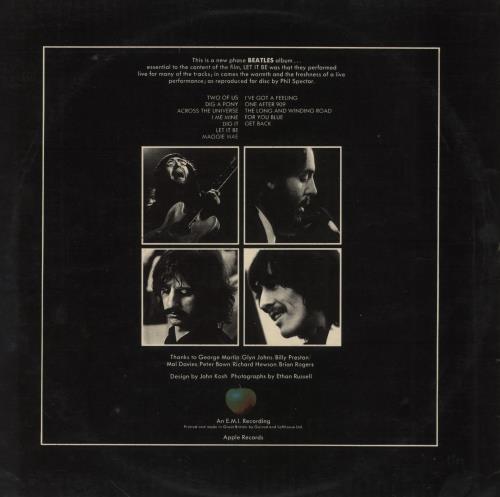 The Beatles Let It Be - 2nd UK vinyl LP album (LP record
